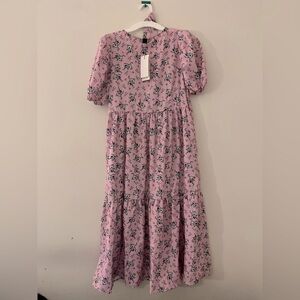 Floral Pink Maxi Dress NEW with Tag